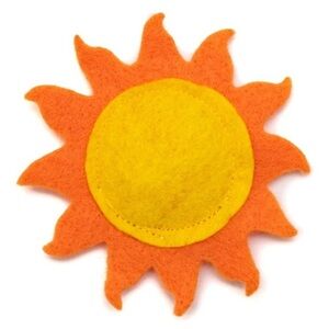 Orange and Yellow Silvervine Sun Plush Cat Toy